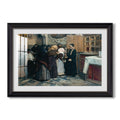 Kissing The Relic 1893 Joaquin Sorolla Custom Framed Print