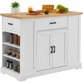 Kitchen Island Cart Storage Cabinet Serving Cart With Drawer Shelves