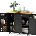 Kitchen Island With Storage Island Table For Kitchen With Drop Leaf 5 Wheels A Drawer Spicy Rack And Towel Bar