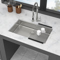 Kitchen Sink 27 Inch Undermount Sink 5.5 Inch Single Bowl 16 Gauge Stainless Steel 27X18X5.5 Inch Handmade Sinks Basin