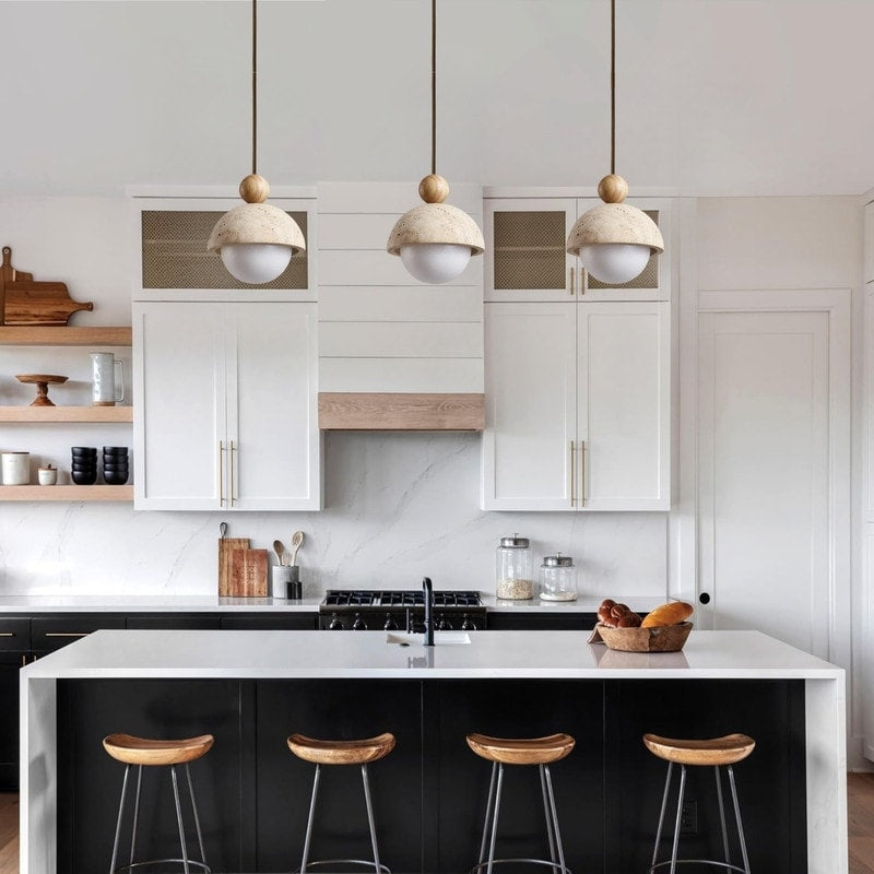 Kitchen Lights Natural Stone Wood Island Lights Dark Bronze Vintage Lights N A