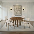 Klarissa Mid Century Modern 6 Piece Wood Dining Set In Walnut Finish