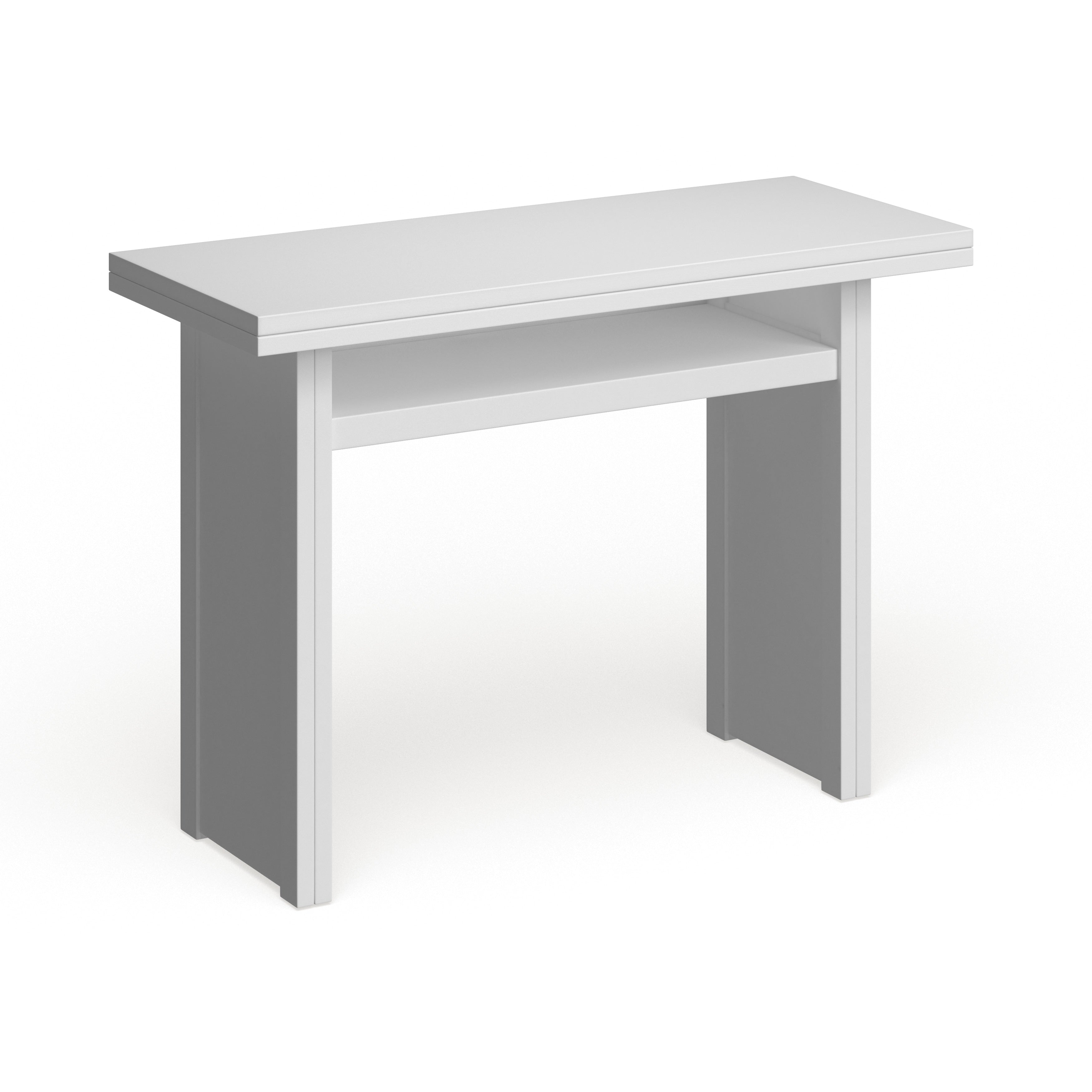 Harper Blvd Kleberg White Convertible Console To Dining Table