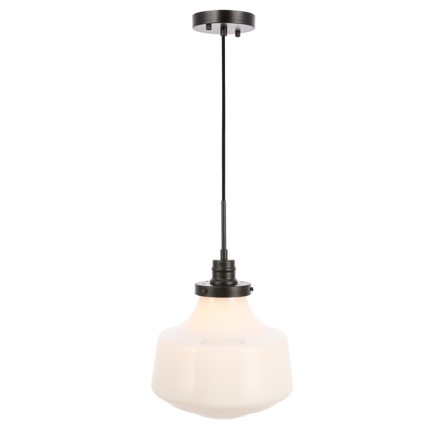 Ivy Terrace Klyli 11 Inch Single Light Frosted Glass Pendant