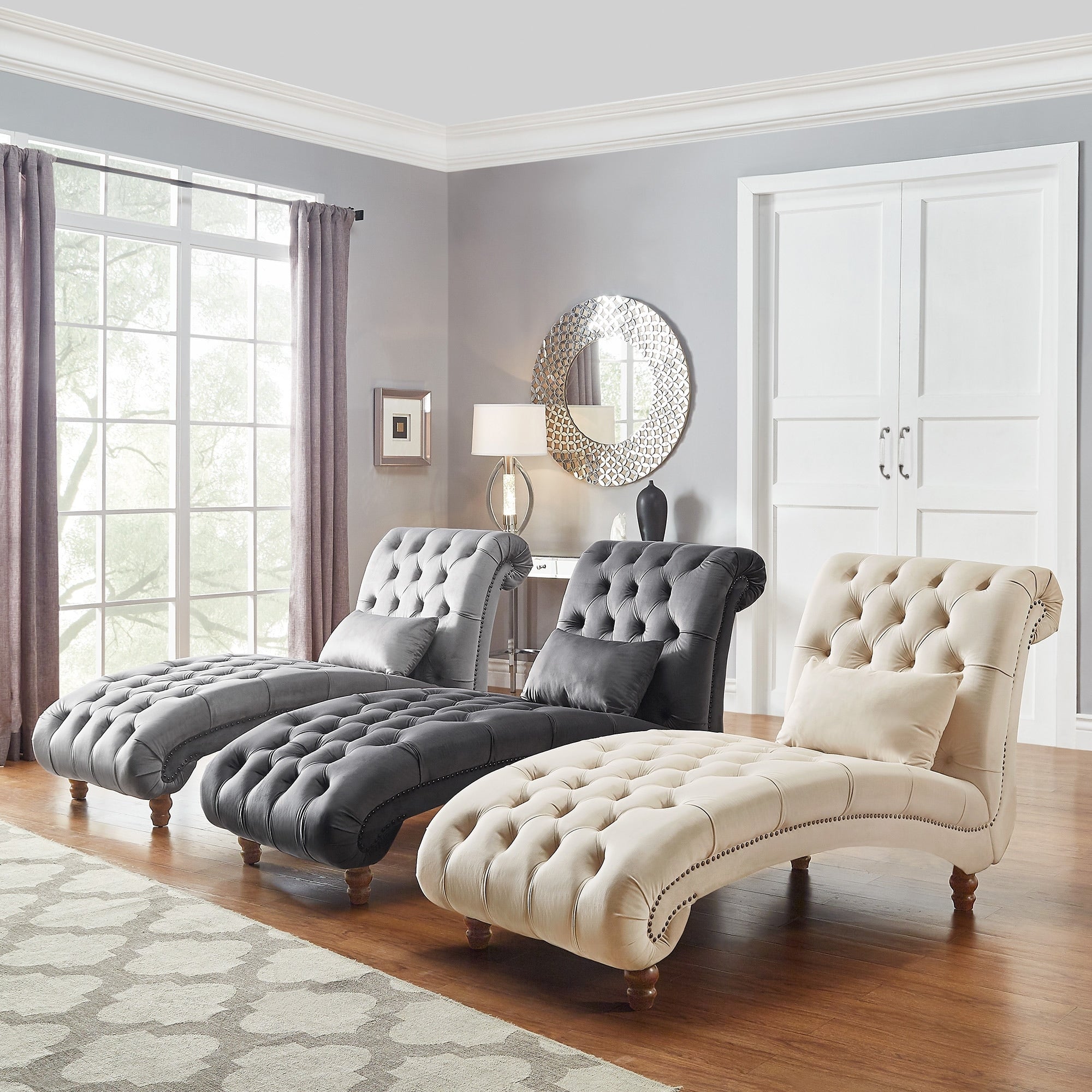 Knightsbridge Tufted Oversized Chaise Lounge By Inspire Q Artisan