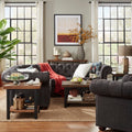 Knightsbridge Tufted Scroll Arm Chesterfield 5 Seat L Shaped Sectional By Inspire Q Artisan