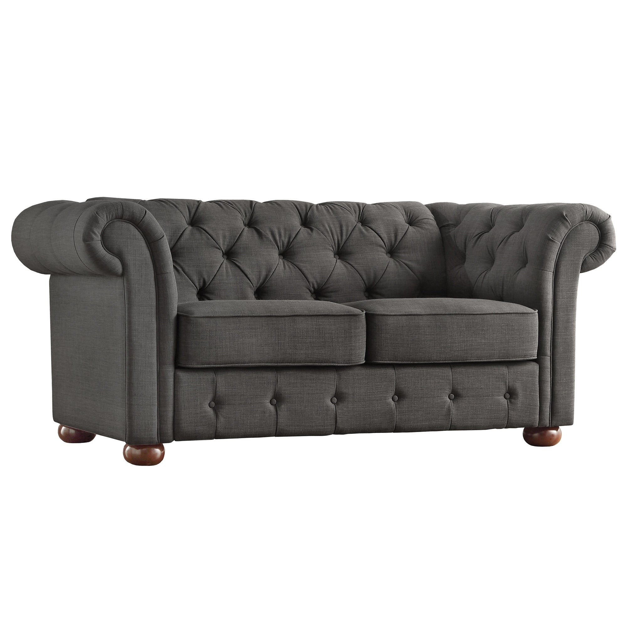 Knightsbridge Tufted Scroll Arm Chesterfield Loveseat By Inspire Q Artisan