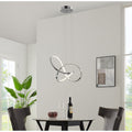 Circular Design Round Led Chandelier Chrome