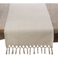 Bellaria Collection Knotted Tassle Design Table Runner