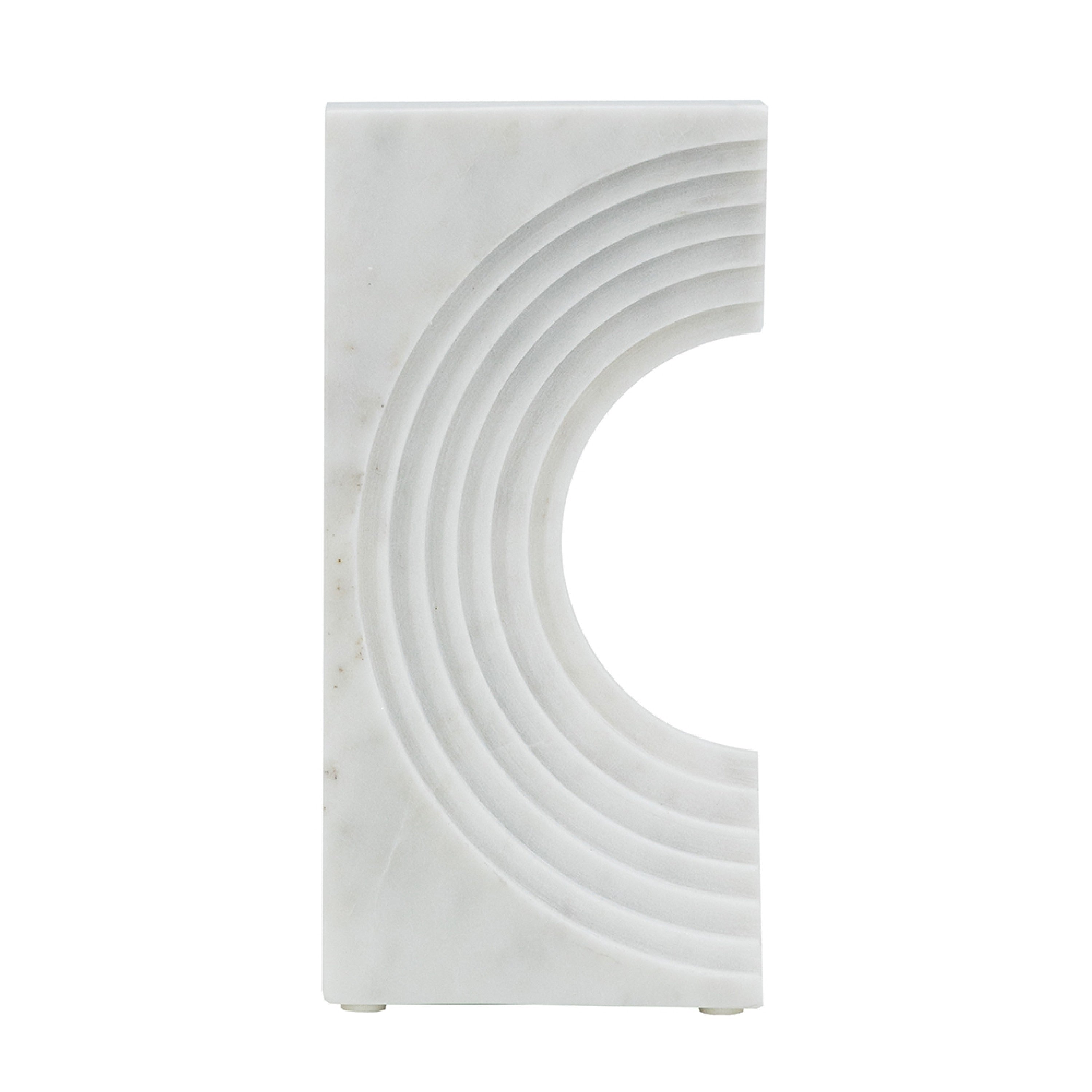 Koa Decorative Roman Sculpture Layered Architecture 10 Inch White Marble