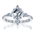 Kobelli 2.44 Carats Kite Diamond 14K Solid White Gold Lab Grown 3 Stone Artemis Engagement Ring Ef Vs Certified