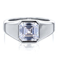 Kobelli 4 Carats Asscher Diamond 14K Solid White Gold Lab Grown Solitaire Sidney Engagement Ring Ef Vs Certified