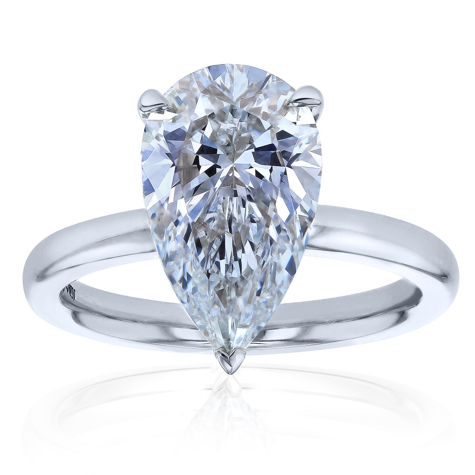 Kobelli 4.13 Carats Diamond 14K Solid Gold Pear Brilliant Drape Halo Engagement Ring Ef Vs Certified