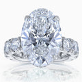 Kobelli 8.5 Carats Oval Diamond 14K Solid Gold Lab Grown Half Eternity Adler Engagement Ring Ef Vs Certified