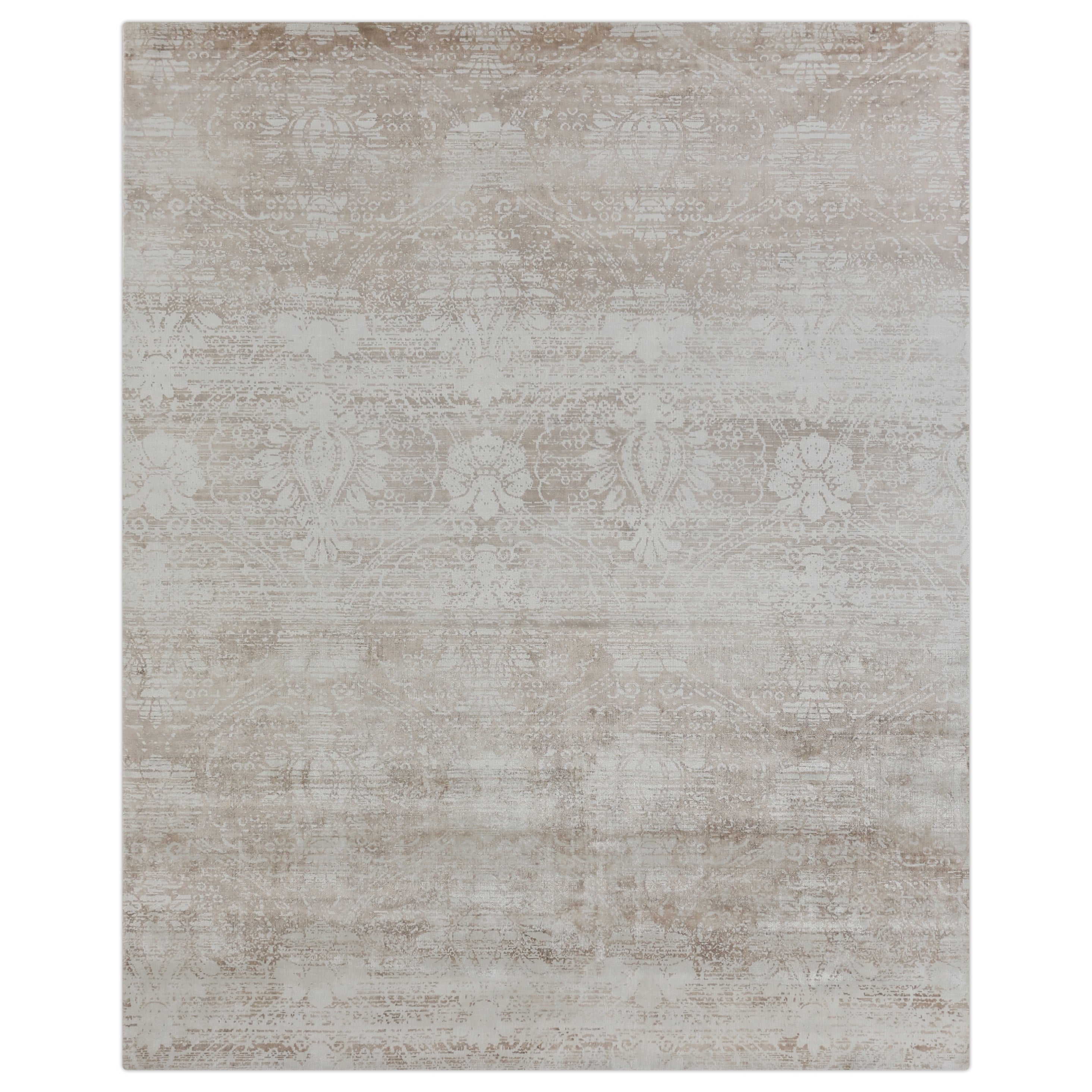 Koda Handloomed Bamboo Silk Beige Area Rug