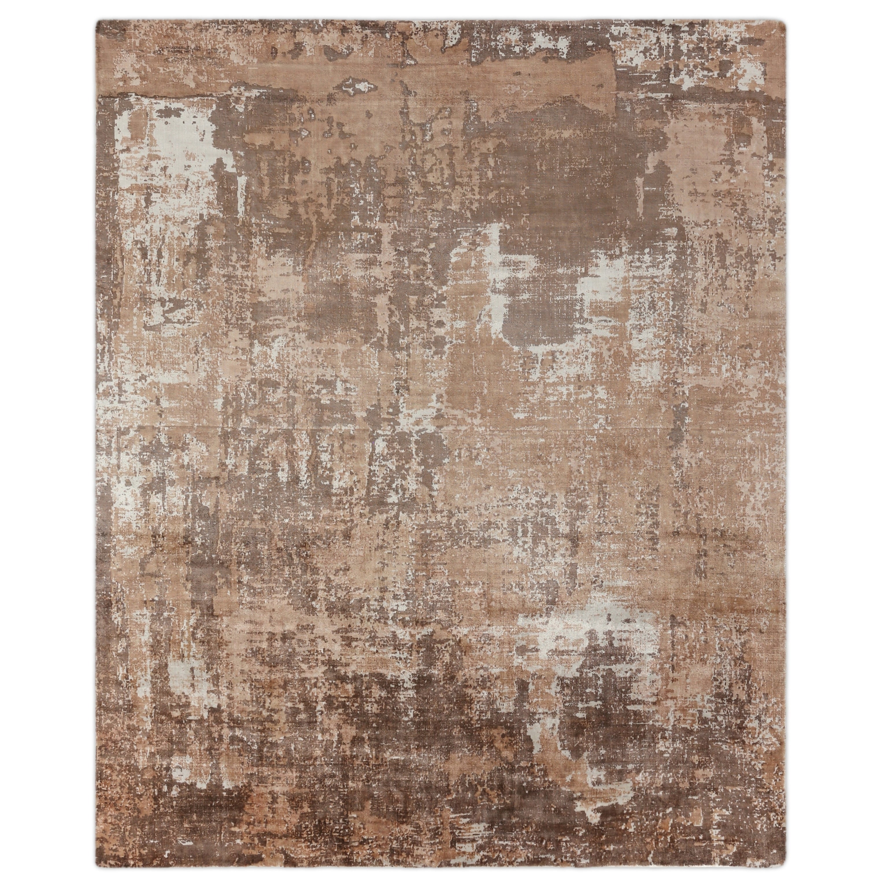 Koda Handloomed Bamboo Silk Beige Ivory Area Rug