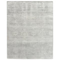 Koda Handloomed Bamboo Silk Blue Gray Area Rug