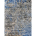 Koda Handloomed Bamboo Silk Blue Gray Area Rug