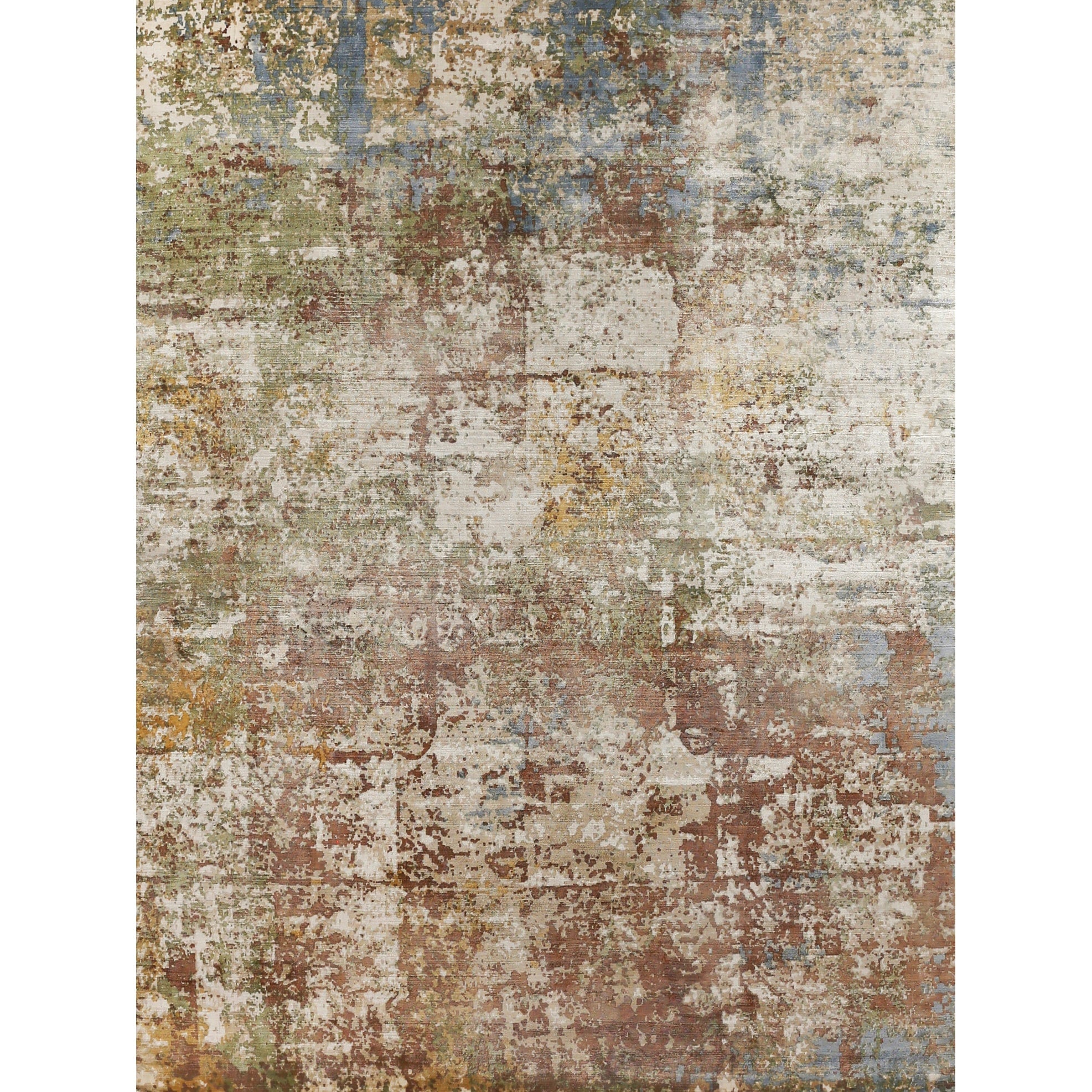 Koda Handloomed Bamboo Silk Brown Ivory Area Rug 8 X 10