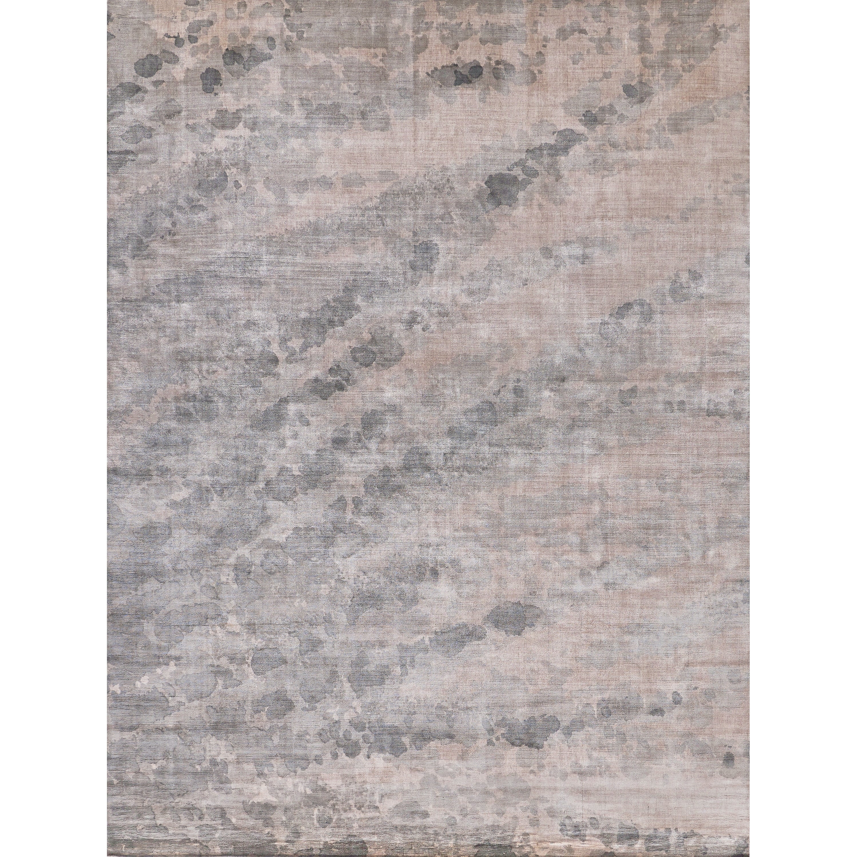 Koda Handloomed Bamboo Silk Gray Multi Area Rug