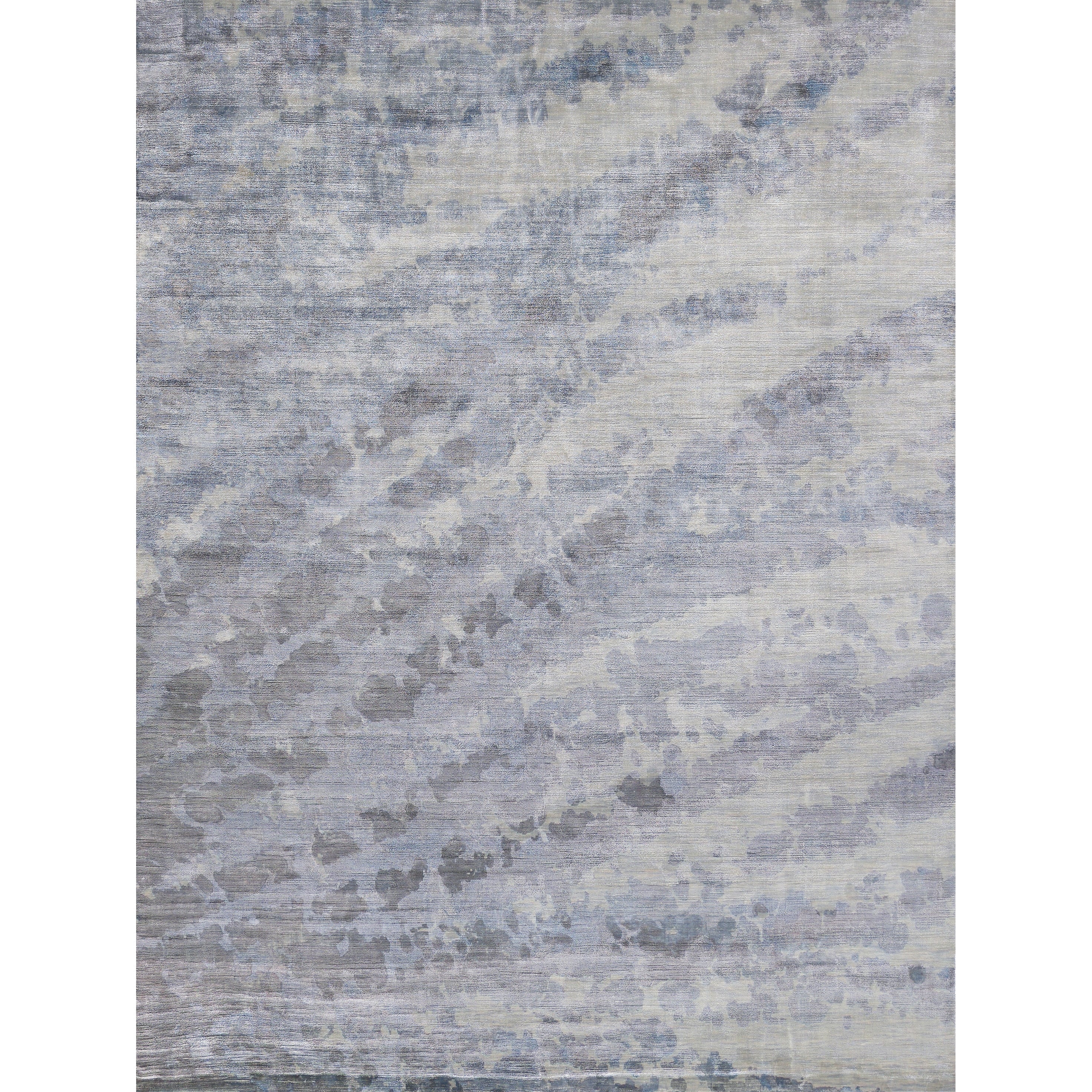 Koda Handloomed Bamboo Silk Ink Blue Area Rug