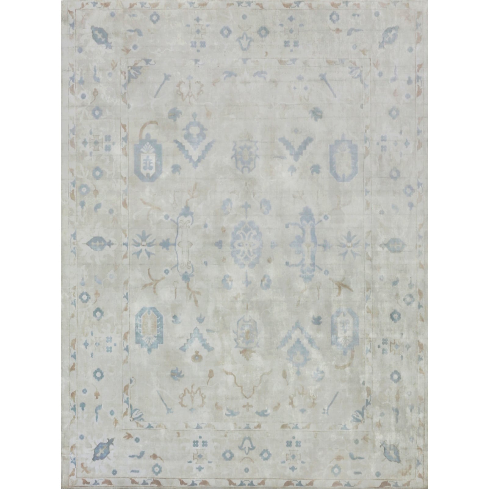 Koda Handloomed Bamboo Silk Ivory Area Rug 8 X 10