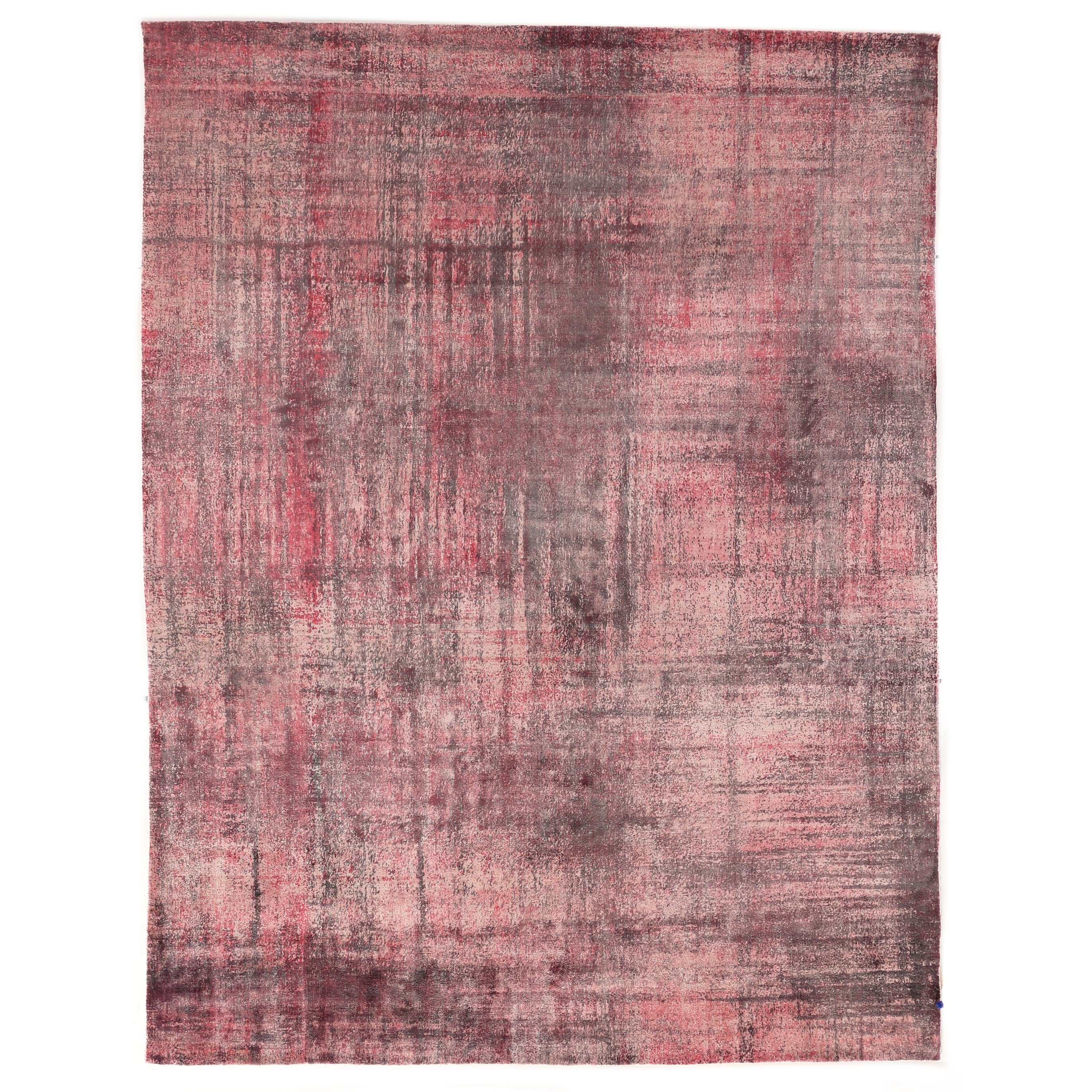 Koda Handloomed Bamboo Silk Pink Area Rug 9 X 12