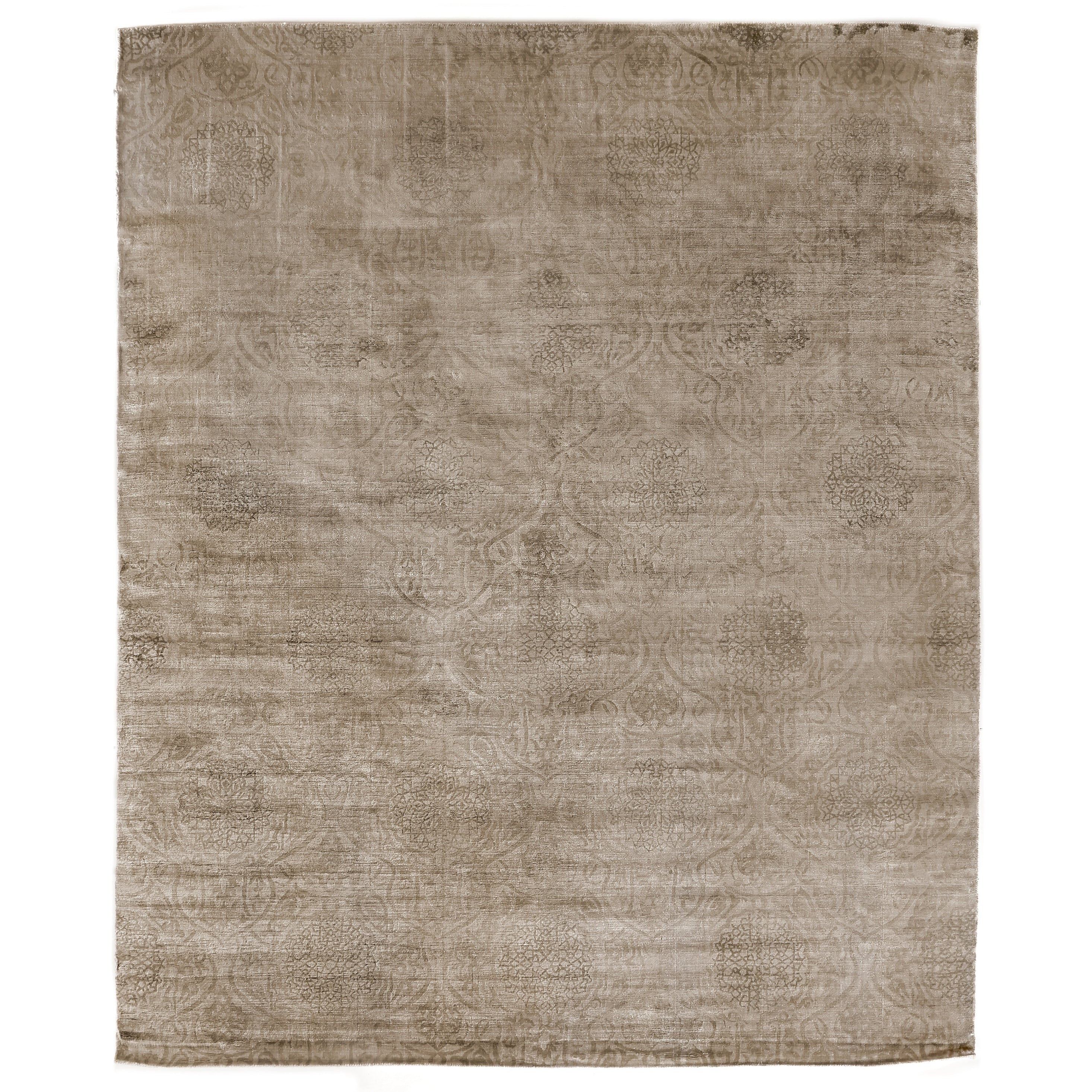 Koda Handloomed Bamboo Silk Stone Area Rug