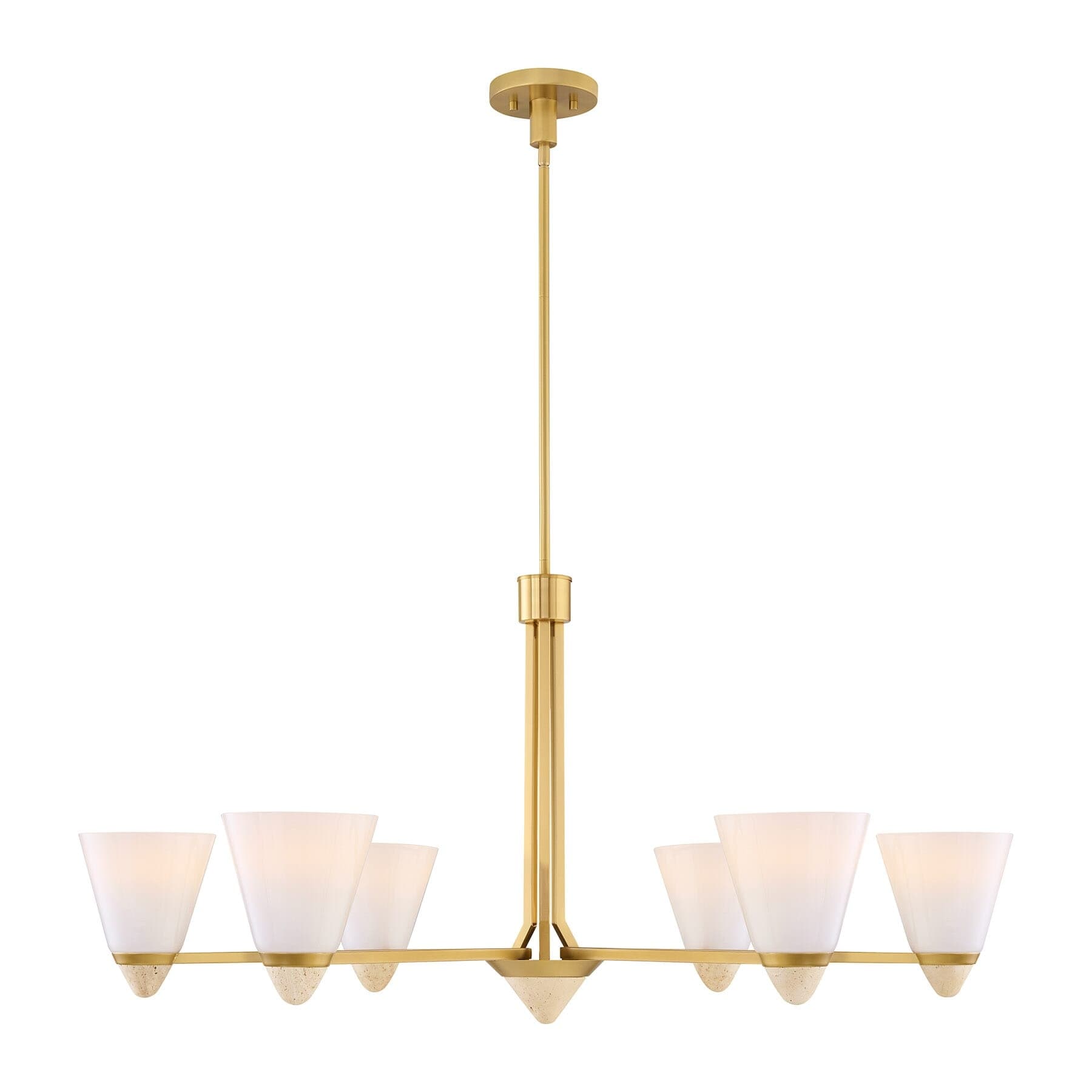 Kohlman 6 Light Chandelier In Warm Brass