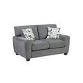 Koi Loveseat With 2 Pillows Reversible Cushions Gray Chenille 65 Inch