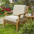 Kokomo Teak Lounge Chair Cushion Set With Sunbrella Fabric