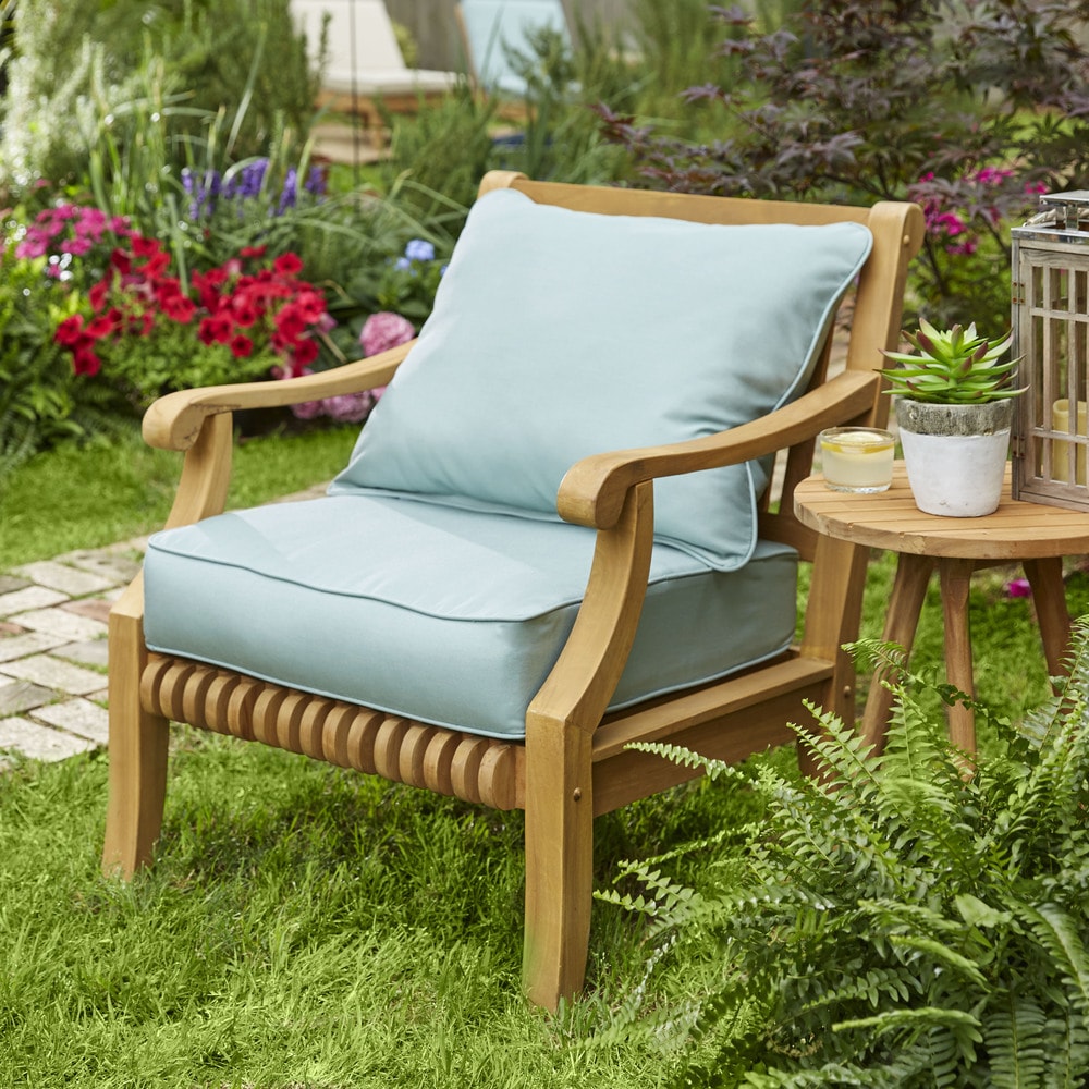 Kokomo Lounge Pillow And Cushion Set With Solid Sunbrella Fabric 23.5 In W X 23 In D