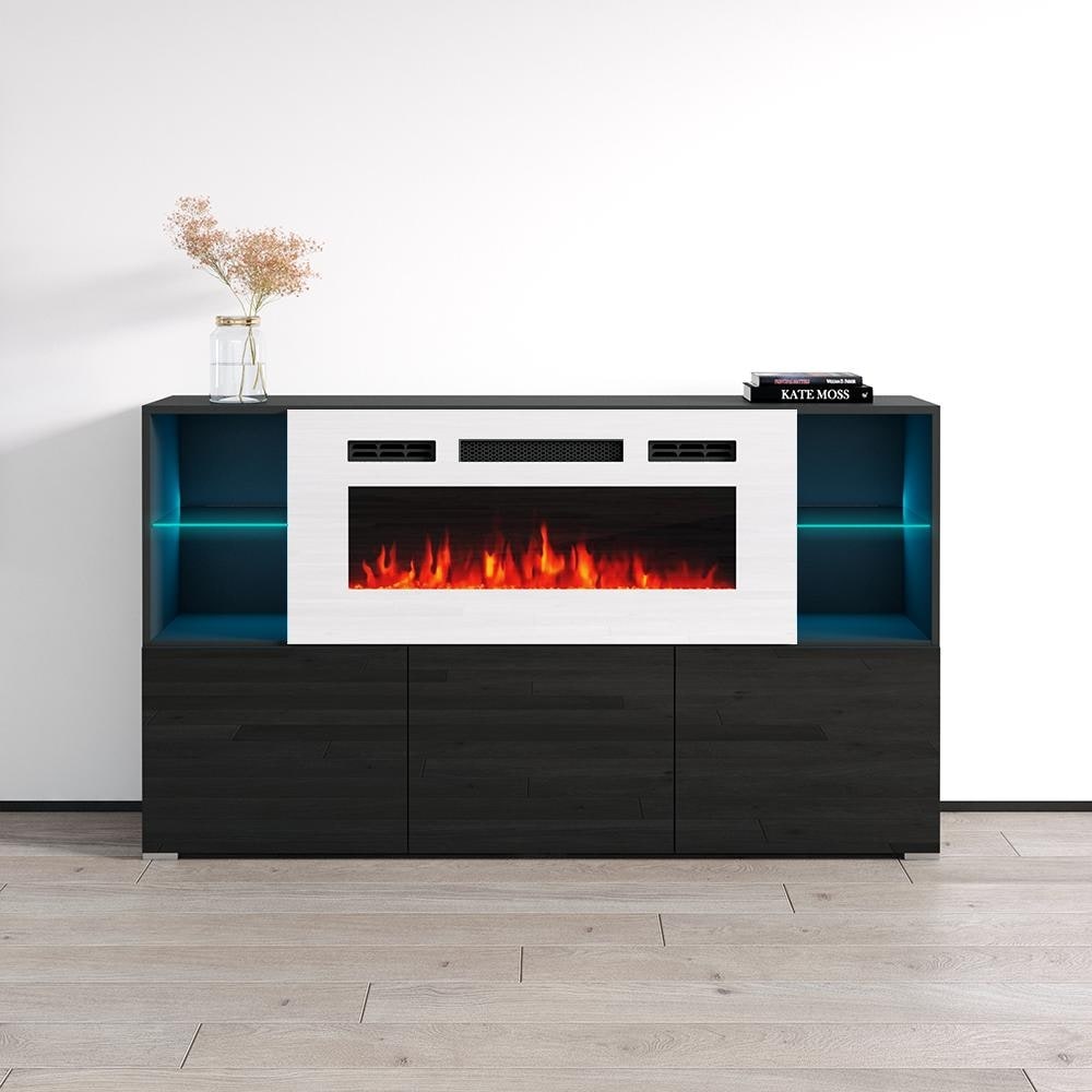 Komi Wh03 Electric Fireplace Modern 63 Sideboard
