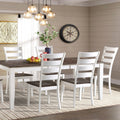 Kona Grey And White Wood Ladder Back Side Chairs Set Of 2