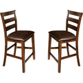 Kona Raisin Ladderback Barstool Set Of 2