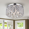 Konaru Crystal Round Flush Mount Ceiling Light