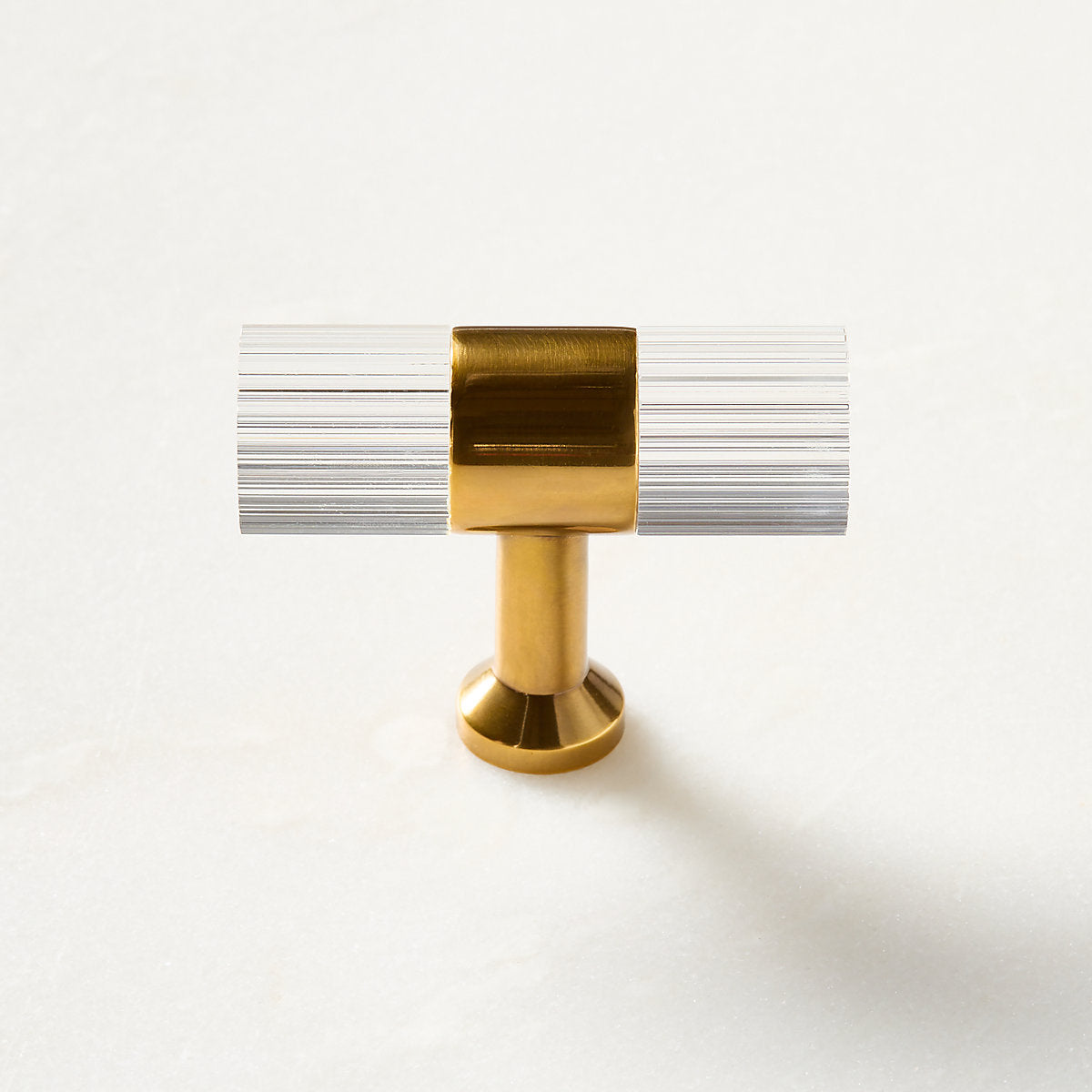 Kora Blackened Brass and Acrylic Cabinet Handle 12in