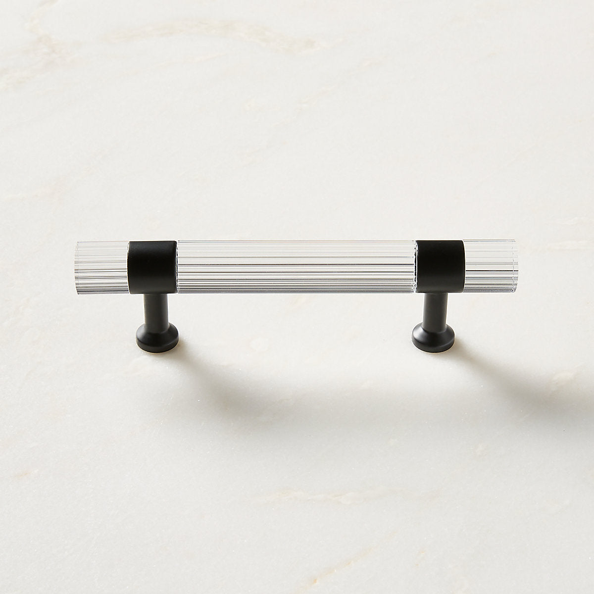 Kora Blackened Brass and Acrylic Cabinet Knob 2in