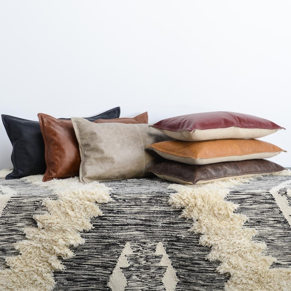 Strick Bolton Lindi Leather Throw Pillow