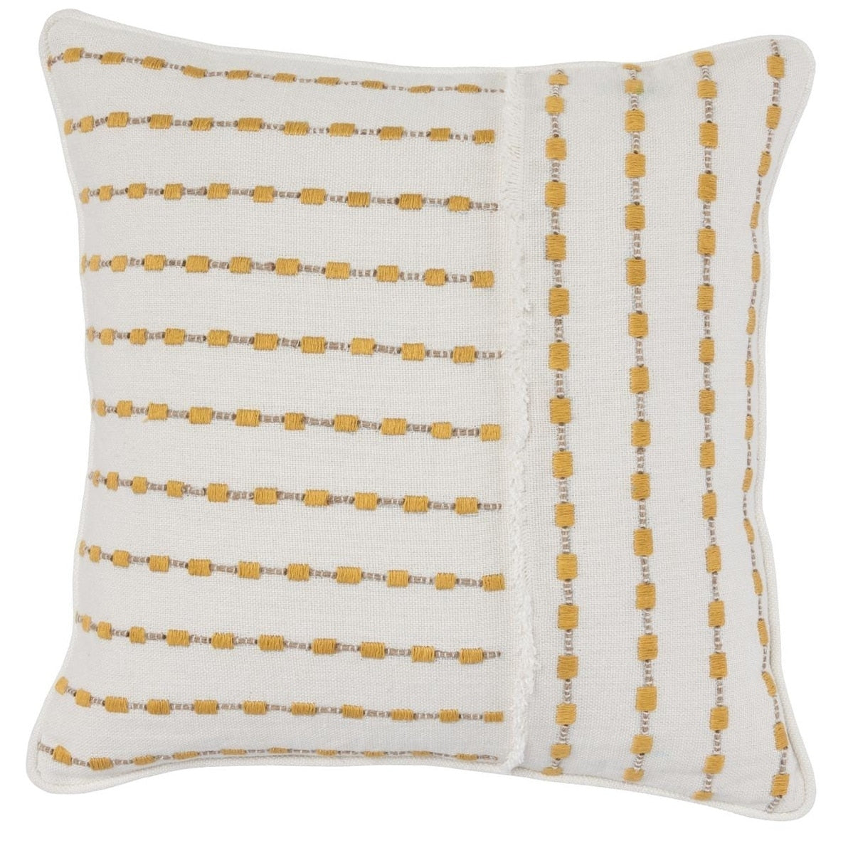 Kosas Home Kassia Embroidered 100 Linen 20 Inch Throw Pillow