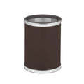 Kraftware Sophisticates With Brushed Chrome 10.75 Inch Round Waste Basket