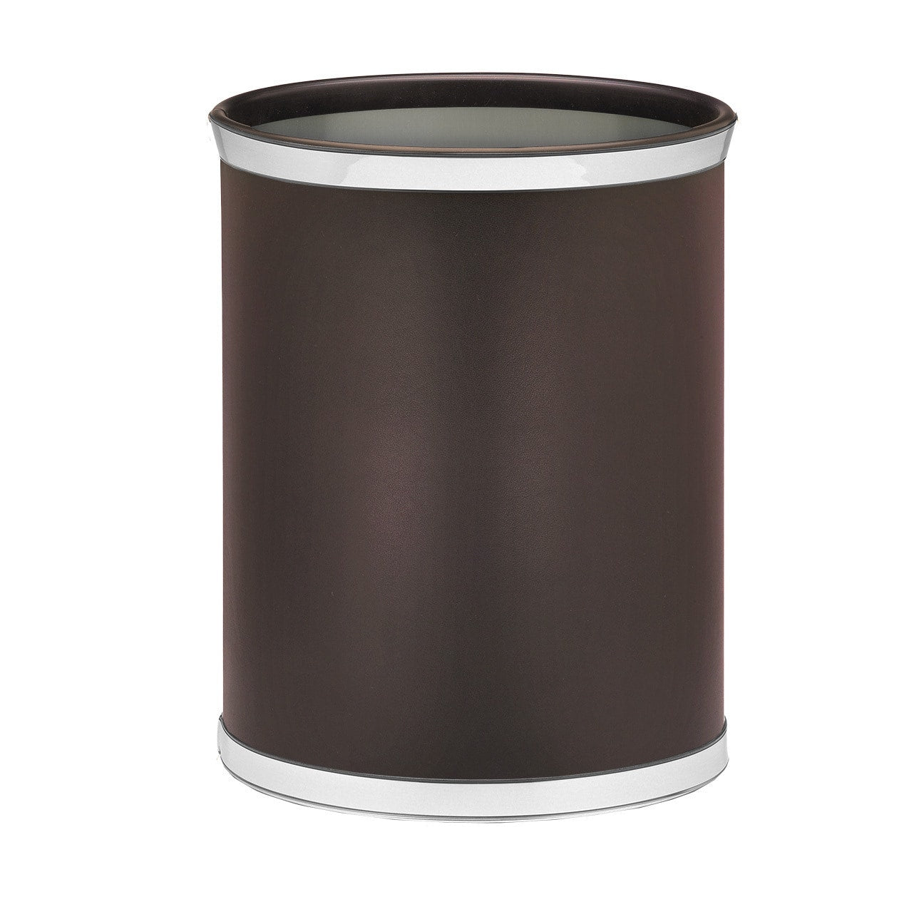 Kraftware Sophisticates With Polished Chrome 14 Inch Oval Waste Basket