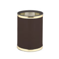Kraftware Sophisticates With Polished Gold 10.75 Inch Round Waste Basket