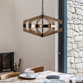 Kraven Imitation Wood Grain 6 Light Chandelier