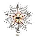 Kurt Adler 10 Inch 5 Point Capiz Star Treetop With Rays And Beads