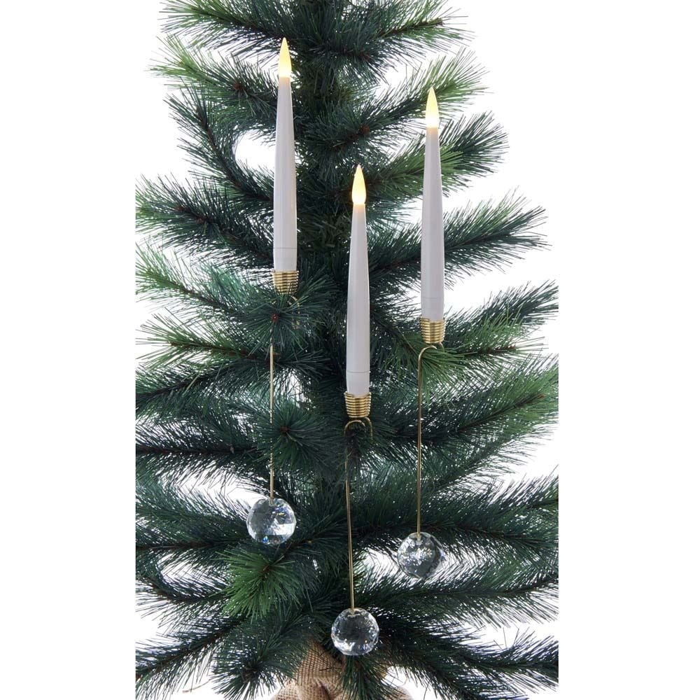 Kurt Adler 10 Inch Candle With Faceted Glass Weight Set With Remote Control 10 Piece Set