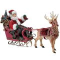 Kurt Adler 10 Inch Santa In Sleigh With Deer