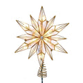 Kurt Adler 10 Light 12 Point Capiz Star And Center Gem Treetop