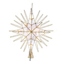 Kurt Adler 10 Light 14 Inch Gold Glitter Capiz Bethlehem Star Treetop