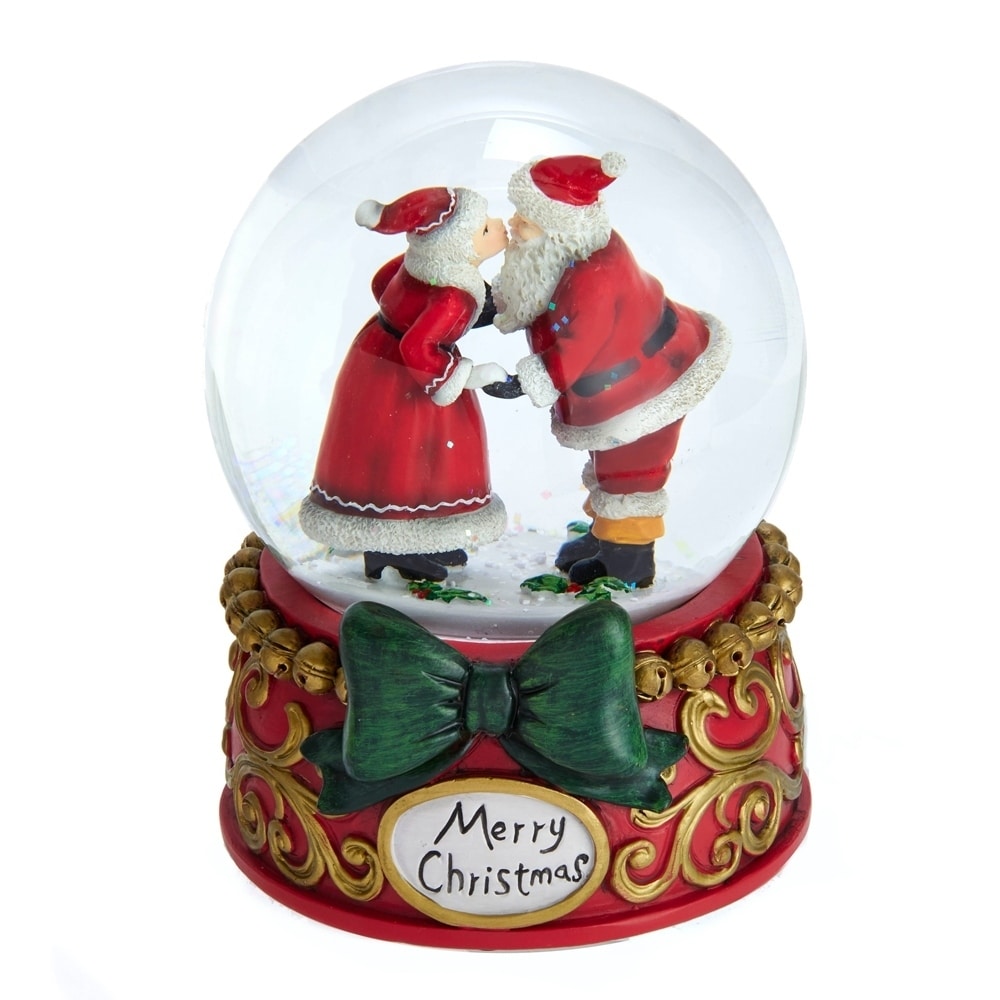 Kurt Adler 100Mm Mr. Mrs. Claus Musical Snowglobe